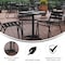 Flash Furniture Mellie 27.5'' Black Round Metal Indoor-Outdoor Table with Base TLH-052-2-BK-GG - alternate 3